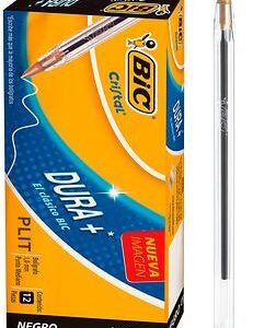 Caja de Boligrafo BIC Cristal Negro 12/1