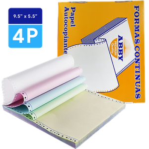 Caja de papel forma continua NCR9½x5½ de 4P